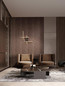 Preview: Nova Luce LED Wandleuchte Apecho dimmbar 34W warmweiss 3200K Schwarz Gold Stahl Aluminium 62x59cm 9081813