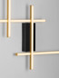 Preview: Nova Luce LED Wandleuchte Apecho dimmbar 34W warmweiss 3200K Schwarz Gold Stahl Aluminium 62x59cm 9081813