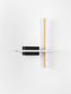 Preview: Nova Luce LED Wandleuchte Quam dimmbar 14W warmweiss 3200K Schwarz Gold Stahl Aluminium 41x41cm 9081816