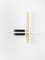 Preview: Nova Luce LED Wandleuchte Quam dimmbar 14W warmweiss 3200K Schwarz Gold Stahl Aluminium 41x41cm 9081816