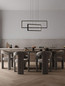 Preview: Nova Luce LED Pendelleuchte Alis dimmbar 47W warmweiss 3200K Schwarz Stahl Aluminium 70x9,5cm 9081817