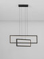 Preview: Nova Luce LED Pendelleuchte Alis dimmbar 47W warmweiss 3200K Schwarz Stahl Aluminium 70x9,5cm 9081817