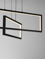 Preview: Nova Luce LED Pendelleuchte Alis dimmbar 47W warmweiss 3200K Schwarz Stahl Aluminium 70x9,5cm 9081817