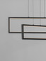 Preview: Nova Luce LED Pendelleuchte Alis dimmbar 47W warmweiss 3200K Schwarz Stahl Aluminium 70x9,5cm 9081817