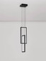 Preview: Nova Luce LED Pendelleuchte Alis dimmbar 37W warmweiss 3200K Schwarz Stahl Aluminium 15x14,5cm 9081818