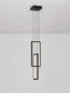 Preview: Nova Luce LED Pendelleuchte Alis dimmbar 37W warmweiss 3200K Schwarz Stahl Aluminium 15x14,5cm 9081818