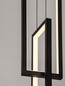 Preview: Nova Luce LED Pendelleuchte Alis dimmbar 37W warmweiss 3200K Schwarz Stahl Aluminium 15x14,5cm 9081818
