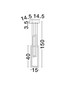 Preview: Nova Luce LED Pendelleuchte Alis dimmbar 37W warmweiss 3200K Schwarz Stahl Aluminium 15x14,5cm 9081818