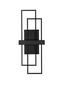 Preview: Nova Luce LED Wandleuchte Alis dimmbar 8W warmweiss 3200K Schwarz Stahl Aluminium 51,5x20,5cm 9081819
