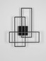 Preview: Nova Luce LED Deckenleuchte Alis dimmbar 48W warmweiss 3200K Schwarz Stahl Aluminium 65x50cm 9081822