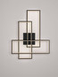 Preview: Nova Luce LED Deckenleuchte Alis dimmbar 48W warmweiss 3200K Schwarz Stahl Aluminium 65x50cm 9081822