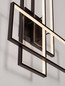 Preview: Nova Luce LED Deckenleuchte Alis dimmbar 48W warmweiss 3200K Schwarz Stahl Aluminium 65x50cm 9081822