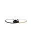 Preview: Nova Luce LED Deckenleuchte Aveo dimmbar 43W warmweiss 3200K Schwarz Gold Stahl Aluminium 69x32cm 9081825