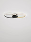 Preview: Nova Luce LED Deckenleuchte Aveo dimmbar 43W warmweiss 3200K Schwarz Gold Stahl Aluminium 69x32cm 9081825
