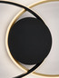 Preview: Nova Luce LED Deckenleuchte Aveo dimmbar 43W warmweiss 3200K Schwarz Gold Stahl Aluminium 69x32cm 9081825
