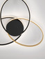Preview: Nova Luce LED Deckenleuchte Aveo dimmbar 48W warmweiss 3200K Schwarz Gold Stahl Aluminium 63x58,5cm 9081826