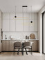 Preview: Nova Luce LED Pendelleuchte Liaise dimmbar 49W warmweiss 3000K Schwarz Gold Aluminium 121x6,5cm 9081827