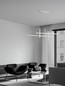 Preview: Nova Luce LED Pendelleuchte Antama dimmbar 40W warmweiss 3200K Weiß Stahl Aluminium 120x5,5cm 9081831