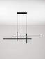 Preview: Nova Luce LED Pendelleuchte Antama dimmbar 40W warmweiss 3200K Schwarz Stahl Aluminium 120x5,5cm 9081832