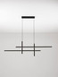 Preview: Nova Luce LED Pendelleuchte Antama dimmbar 40W warmweiss 3200K Schwarz Stahl Aluminium 120x5,5cm 9081832