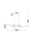 Preview: Nova Luce LED Pendelleuchte Antama dimmbar 40W warmweiss 3200K Schwarz Stahl Aluminium 120x5,5cm 9081832