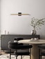 Preview: Nova Luce LED Wandleuchte Lios 8W warmweiss 3000K Champagnergold Schwarz Aluminium 62x10cm 9088110