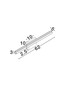Preview: Nova Luce LED Wandleuchte Lios 8W warmweiss 3000K Champagnergold Schwarz Aluminium 62x10cm 9088110