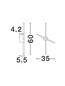 Preview: Nova Luce LED Wandleuchte Akro dimmbar 16W CCT warm-/neutralweiss 2700/3000/4000K Weiß Aluminium 60x35cm 9088117