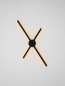 Preview: Nova Luce LED Wandleuchte Akro dimmbar 16W CCT warm-/neutralweiss 2700/3000/4000K Schwarz Aluminium 60x35cm 9088118