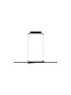 Preview: Nova Luce LED Pendelleuchte Akro dimmbar 41W CCT warm-/neutralweiss 2700/3000/4000K Schwarz Aluminium 120x30cm 9088119