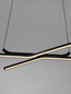 Preview: Nova Luce LED Pendelleuchte Akro dimmbar 41W CCT warm-/neutralweiss 2700/3000/4000K Schwarz Aluminium 120x30cm 9088119