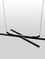 Preview: Nova Luce LED Pendelleuchte Akro dimmbar 41W CCT warm-/neutralweiss 2700/3000/4000K Schwarz Aluminium 120x30cm 9088119