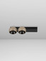 Preview: Nova Luce LED Deckenleuchte Lusa dimmbar 21W warmweiss 3000K Champagnergold Schwarz Aluminium 36x14cm 9088122