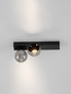 Preview: Nova Luce LED Deckenleuchte Lusa dimmbar 21W warmweiss 3000K Nickel matt Schwarz Aluminium 36x14cm 9088123