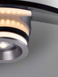 Preview: Nova Luce LED Deckenleuchte Esti dimmbar 33W warmweiss 3000K Rauchgrau Nickel matt Glas Aluminium Ø50cm 9088125