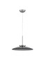 Preview: Nova Luce LED Pendelleuchte Esti dimmbar 21W warmweiss 3000K Rauchgrau Nickel matt Glas Aluminium Ø50cm 9088127