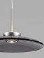 Preview: Nova Luce LED Pendelleuchte Esti dimmbar 21W warmweiss 3000K Rauchgrau Nickel matt Glas Aluminium Ø50cm 9088127