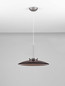 Preview: Nova Luce LED Pendelleuchte Esti dimmbar 21W warmweiss 3000K Dunkelbraun Nickel matt Glas Aluminium Ø50cm 9088128