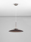 Preview: Nova Luce LED Pendelleuchte Esti dimmbar 21W warmweiss 3000K Dunkelbraun Nickel matt Glas Aluminium Ø50cm 9088128