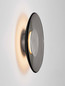 Preview: Nova Luce LED Wandleuchte Esti 17W warmweiss 3000K Rauchgrau Nickel matt Glas Aluminium Ø32cm 9088129