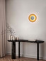 Preview: Nova Luce LED Wandleuchte Esti 17W warmweiss 3000K Dunkelbraun Nickel matt Glas Aluminium Ø32cm 9088130