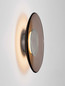 Preview: Nova Luce LED Wandleuchte Esti 17W warmweiss 3000K Dunkelbraun Nickel matt Glas Aluminium Ø32cm 9088130