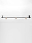 Preview: Nova Luce LED Deckenleuchte Sirmos dimmbar 21W warmweiss 3000K Champagnergold Schwarz Aluminium 150x18cm 9088132