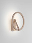 Preview: Nova Luce LED Wandleuchte Tilia 10W CCT warm-/neutralweiss 2700/3000/4000K Champagnergold Aluminium Ø22cm 9088134