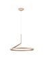 Preview: Nova Luce LED Pendelleuchte Tilia dimmbar 31W CCT warm-/neutralweiss 2700/3000/4000K Champagnergold Aluminium Ø60cm 9088138