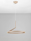 Preview: Nova Luce LED Pendelleuchte Tilia dimmbar 31W CCT warm-/neutralweiss 2700/3000/4000K Champagnergold Aluminium Ø60cm 9088138