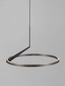 Preview: Nova Luce LED Pendelleuchte Tilia dimmbar 31W CCT warm-/neutralweiss 2700/3000/4000K Nickel matt Aluminium Ø60cm 9088139