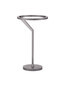 Preview: Nova Luce LED Tischleuchte Tilia dimmbar 16W warmweiss 3000K Nickel matt Aluminium Ø22cm 9088141