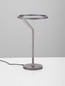 Preview: Nova Luce LED Tischleuchte Tilia dimmbar 16W warmweiss 3000K Nickel matt Aluminium Ø22cm 9088141