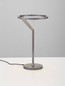 Preview: Nova Luce LED Tischleuchte Tilia dimmbar 16W warmweiss 3000K Nickel matt Aluminium Ø22cm 9088141